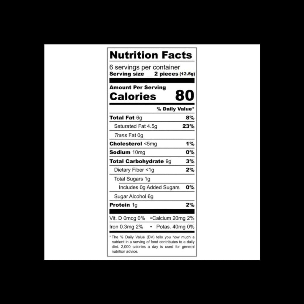 Ahmia's 55% Sugar-Free Dark Chocolate Bar Macros. 