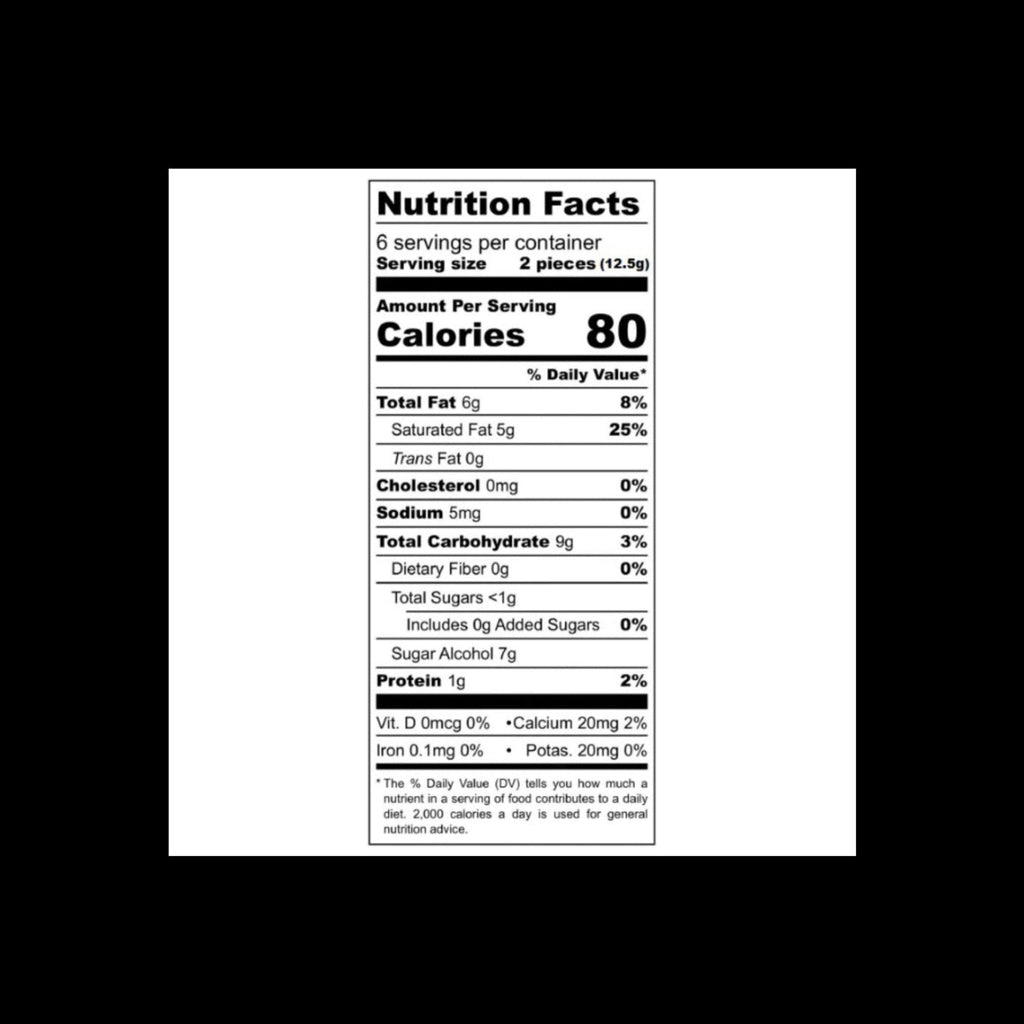 Ahamias Milk Chocolate Bar Macros, only 1 gram net carb per piece. 